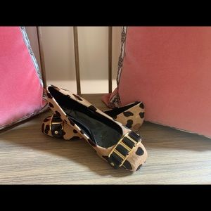 Leopard calf hair Tory Burch shoes